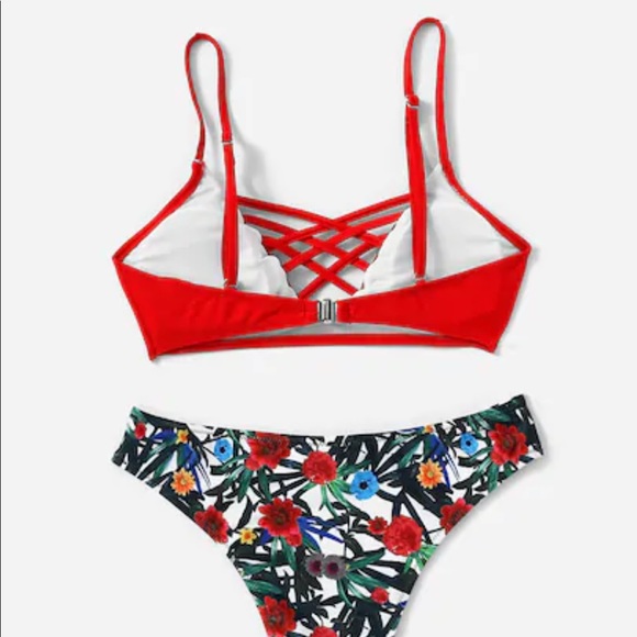 HP!! NWOT Never Worn Red Bikini Top - Picture 3 of 5